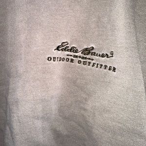 Distressed cropped Eddie Bauer sweatshirt